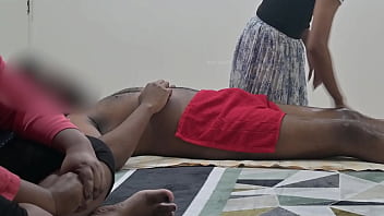 Handjob by sexy ladies