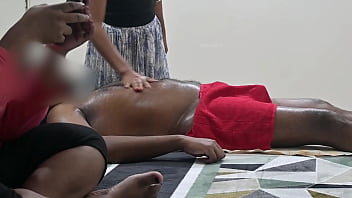 Handjob by sexy ladies