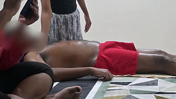 Handjob by sexy ladies