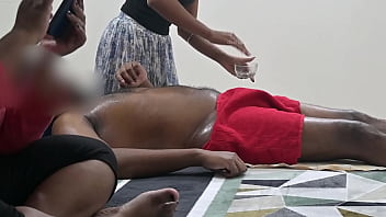 Handjob by sexy ladies