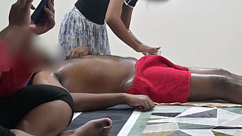 Handjob by sexy ladies