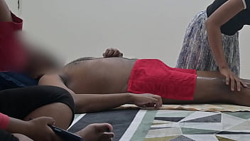 Handjob by sexy ladies