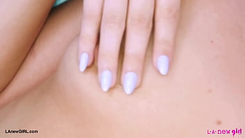 Chic blonde talent naked close up