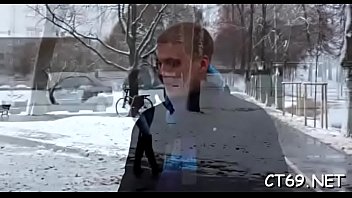 Moist hole of a nasty slut finally gets a giant dong deep inside