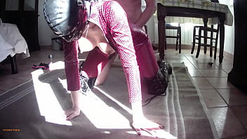 Preview milf in leather catsuit and boots over the knee throated fucked cum on tits