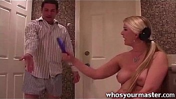 Chubby Blonde Femdom Toy Fucking thumbnail