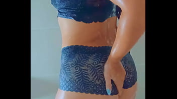 Stunning Tanned Babe Showers Off After A Wet Poolside Escape thumbnail