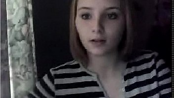 Young girl play on webcam