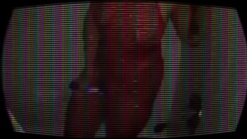 Lady in red with purple vibrator