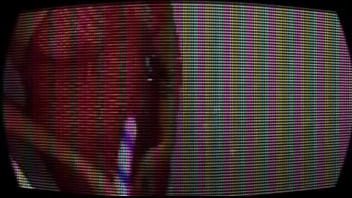 Lady in red with purple vibrator