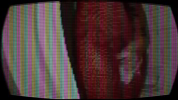 Lady in red with purple vibrator