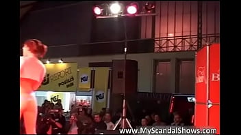 Slutty redhead babe dances dirty