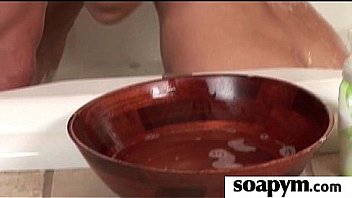 Soapy massage and shower blowjob 13