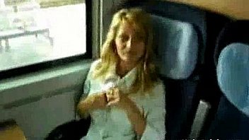 Big titted milf fucks in train