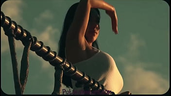 Sexo anal en la vista al mar y placer total"pareja folla anal en una terraza con vista al mar duro y sin freno