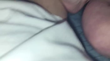 Wife play with cock with feet