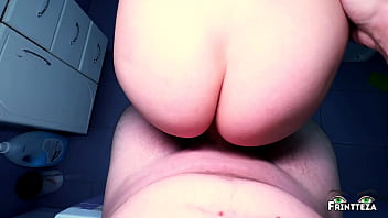 Stepmom and stepson in bathroom