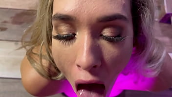 Incredible blowjob and masturbation in a spa room with a water bed