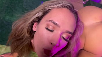 Incredible blowjob and masturbation in a spa room with a water bed