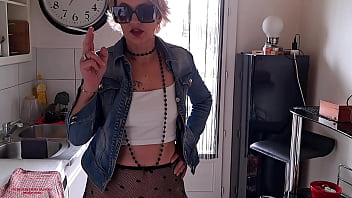 Housewife films herself getting pounded in the kitchen