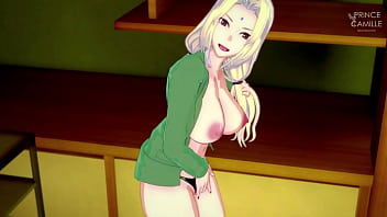 Tsunade masturbates while you watch