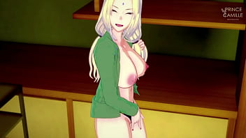 Tsunade masturbates while you watch
