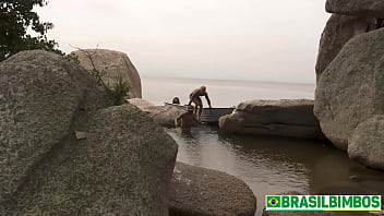 Two guys find lost latina wanesse boyer who can’t wait to pay them back at brasilbimbos