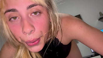 Petite blonde girl likes to get face destroyed
