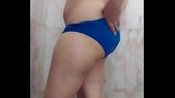 Big boobs gorgeous girlfriend self fucking in bathroom