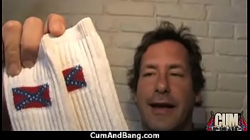 Black sluts mouth used by group of white cocks 21