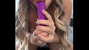 Home alone with my new dildo