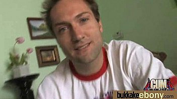 Ebony gets fucked in all holes by a group of white dudes 11