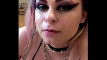 My stepsister shows me her apartment without taking her dick out of her mouth