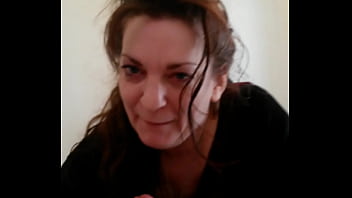 Raven blowjob and jerks guy off