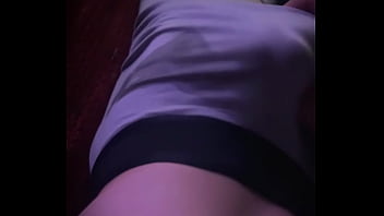 Edging tied up cock till cumshot