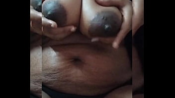 Indian hot wife playing with boobs