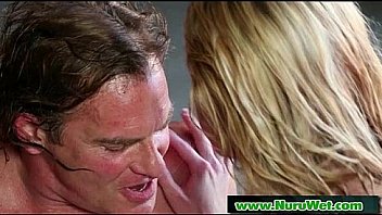 Masseuse offers anal sex during a nuru massage 06