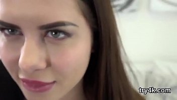 Erotic cutie gives blowjob in pov and gets pink vagina fucked