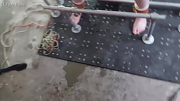 Bound in metal begging to cum