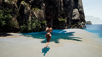 Lara croft awakens an ancient statue to obtain sperm for a ritual 3d hentai game