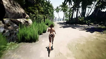 Lara croft awakens an ancient statue to obtain sperm for a ritual 3d hentai game