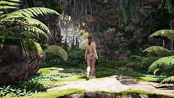 Lara croft awakens an ancient statue to obtain sperm for a ritual 3d hentai game