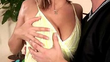 Busty blonde rachel fucked hard and jizzed on her double d tits