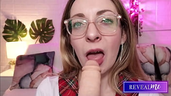 Revealme sensual milf's steamy dildo sucking show