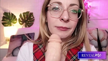 Revealme sensual milf's steamy dildo sucking show