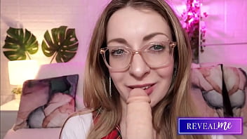 Revealme sensual milf's steamy dildo sucking show