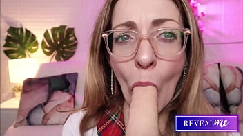 Revealme sensual milf's steamy dildo sucking show