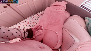 Stepbrother and stepsister playing around and having sex before trick or treating