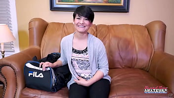 Skinny brunette hottie jae scott rides a cock in different deep positions