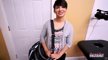 Skinny brunette hottie jae scott rides a cock in different deep positions